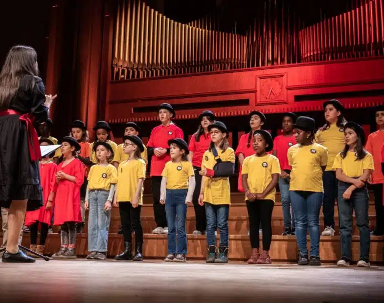 Concert de la chorale dans le cadre du rassemblement avec les Prep Choirs de la Flagey Academy le 26 mars 2023 dans le Studio 4 à Flagey