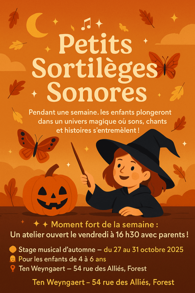 Stage d’automne pour le 4 à 6 ans du 27 au 31 octobre